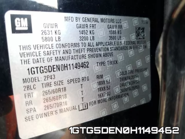 1GTG5DEN0H1149462 фото 2