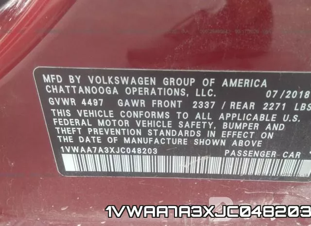 1VWAA7A3XJC048203 фото 10