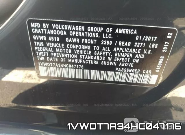 1VWDT7A34HC047176 фото 10
