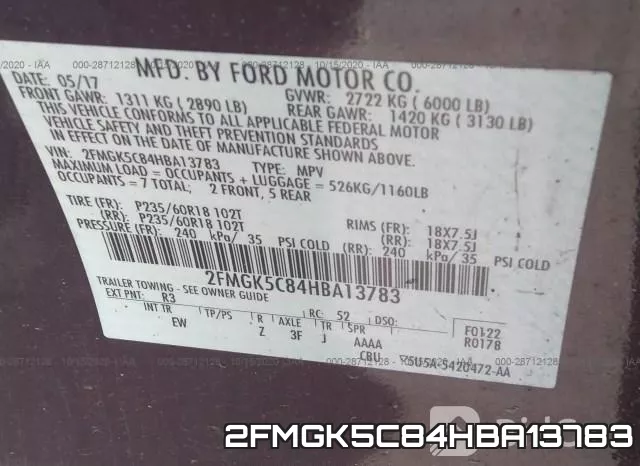 2FMGK5C84HBA13783 фото 10