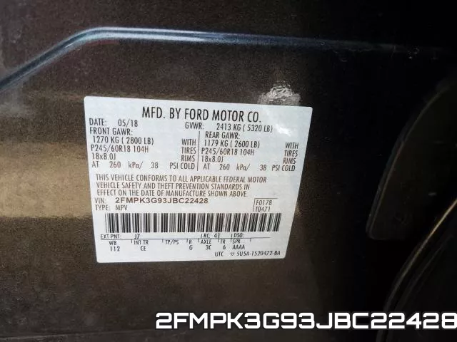 2FMPK3G93JBC22428 фото 2