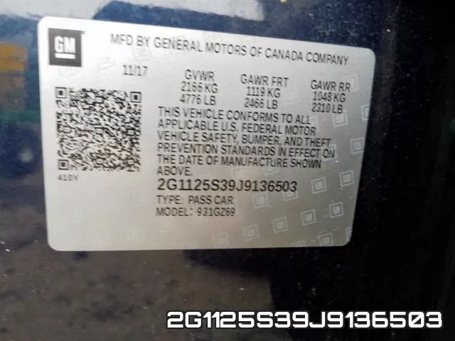 2G1125S39J9136503 фото 2