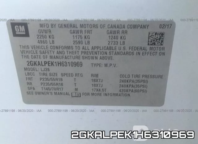 2GKALPEK1H6310969 фото 10