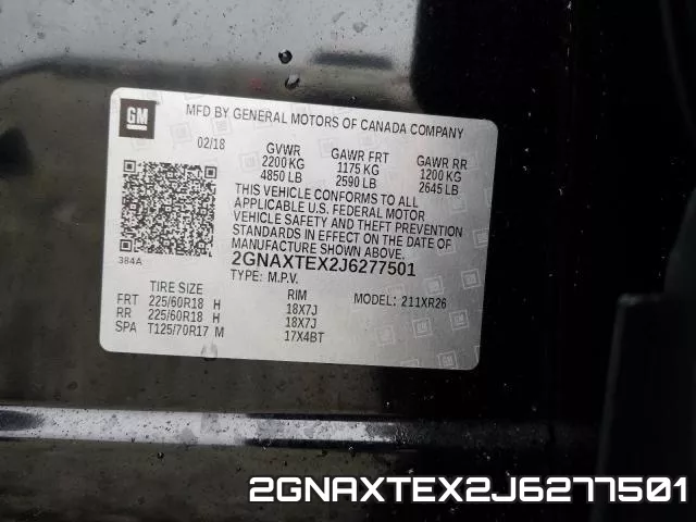 2GNAXTEX2J6277501 фото 2