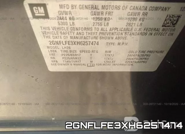 2GNFLFE3XH6257474 фото 10