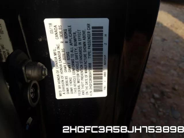 2HGFC3A58JH753898 фото 2