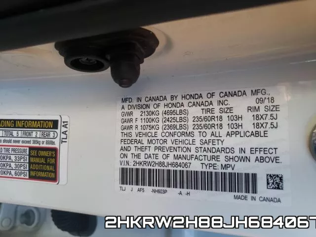 2HKRW2H88JH684067 фото 2