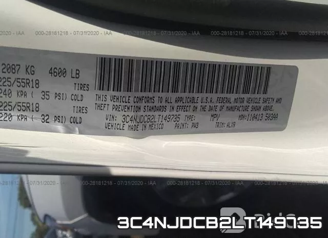 3C4NJDCB2LT149735 фото 10