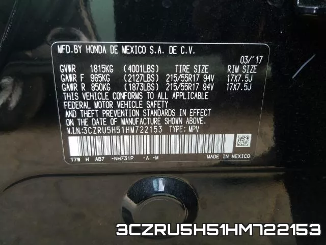 3CZRU5H51HM722153 фото 2