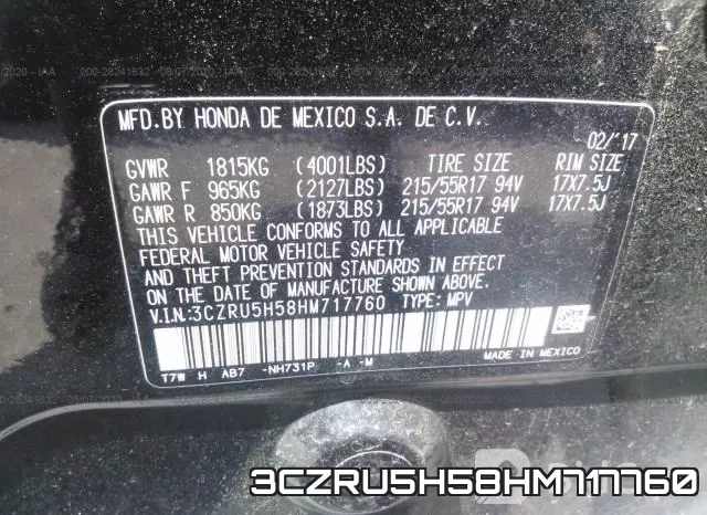 3CZRU5H58HM717760 фото 10