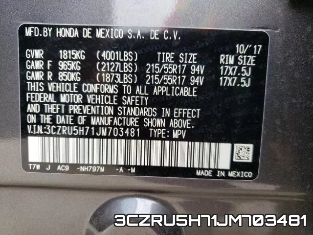 3CZRU5H71JM703481 фото 2