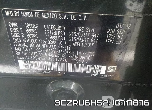 3CZRU6H52JG717876 фото 10