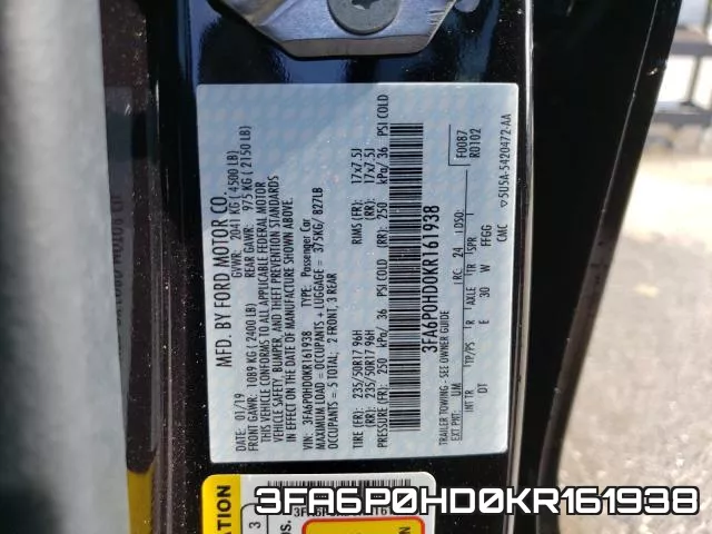3FA6P0HD0KR161938 фото 2