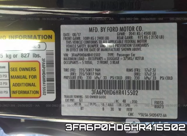 3FA6P0HD6HR415502 фото 10