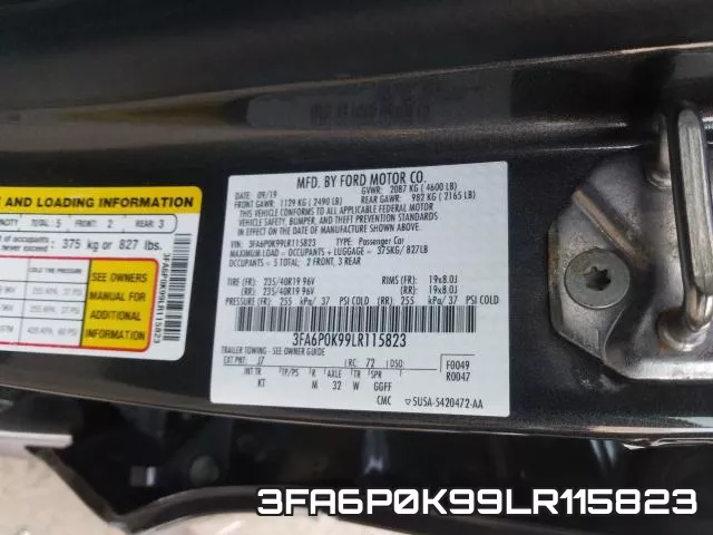 3FA6P0K99LR115823 фото 2