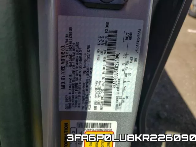 3FA6P0LU8KR226090 фото 2
