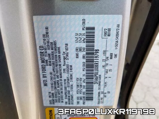 3FA6P0LUXKR119798 фото 2