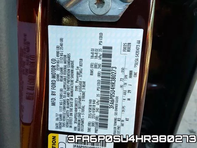 3FA6P0SU4HR380273 фото 2