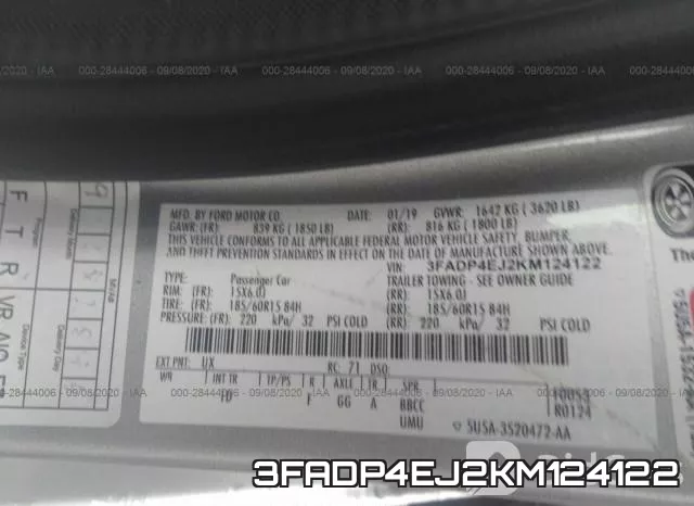 3FADP4EJ2KM124122 фото 10