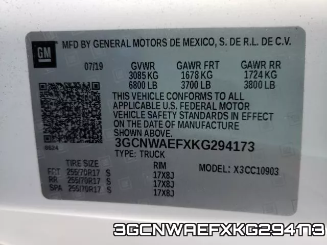 3GCNWAEFXKG294173 фото 2