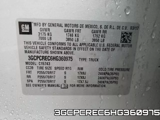 3GCPCREC6HG360975 фото 2