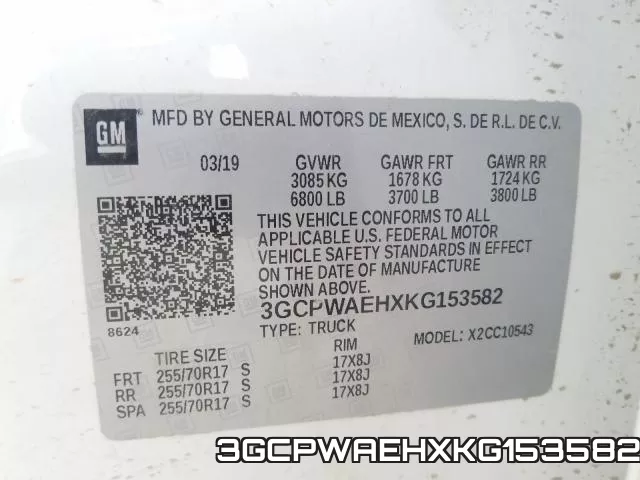 3GCPWAEHXKG153582 фото 2
