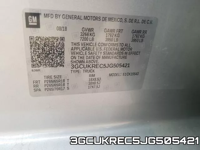 3GCUKREC5JG505421 фото 2