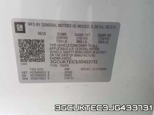 3GCUKTEC3JG433731 фото 2