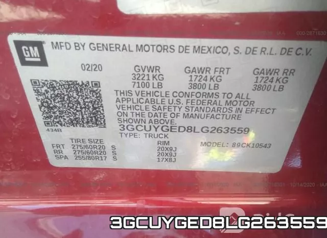 3GCUYGED8LG263559 фото 10
