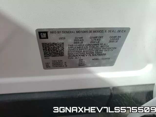 3GNAXHEV7LS575509 фото 2