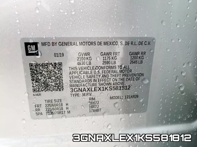 3GNAXLEX1KS581812 фото 2