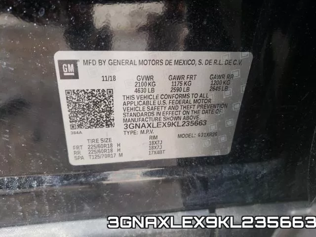3GNAXLEX9KL235663 фото 2