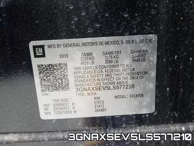 3GNAXSEV5LS577210 фото 2
