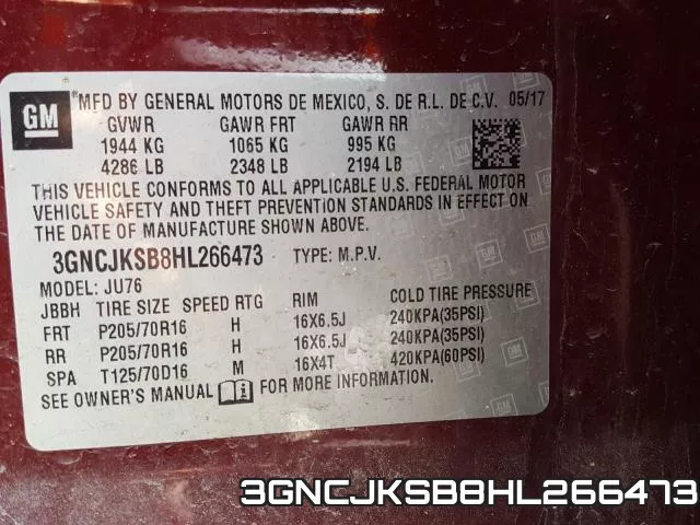 3GNCJKSB8HL266473 фото 2