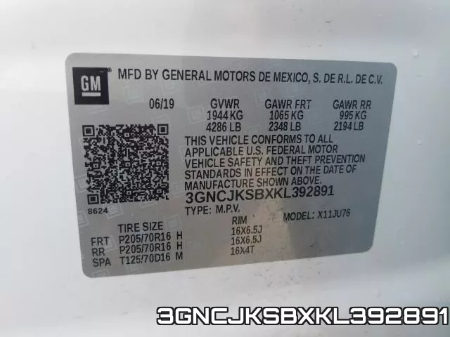 3GNCJKSBXKL392891 фото 2