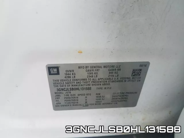 3GNCJLSB0HL131588 фото 2