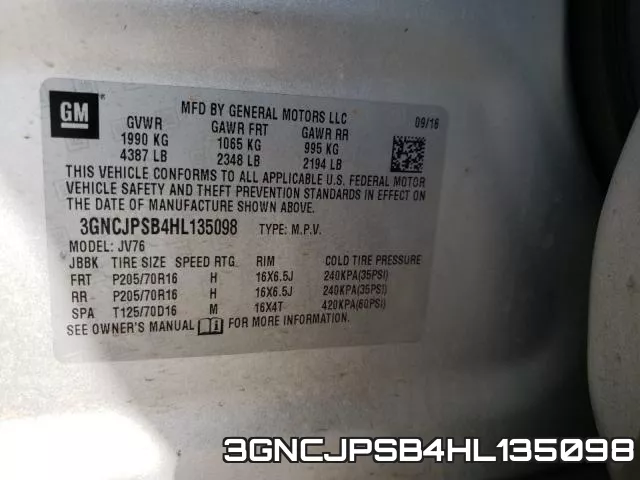 3GNCJPSB4HL135098 фото 2