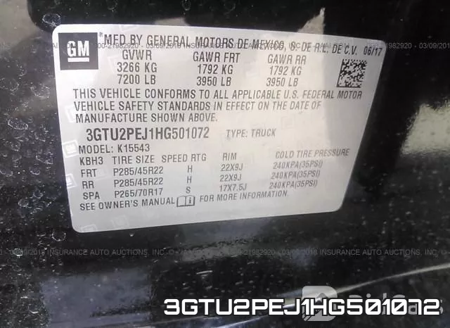 3GTU2PEJ1HG501072 фото 10