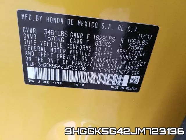 3HGGK5G42JM723136 фото 2
