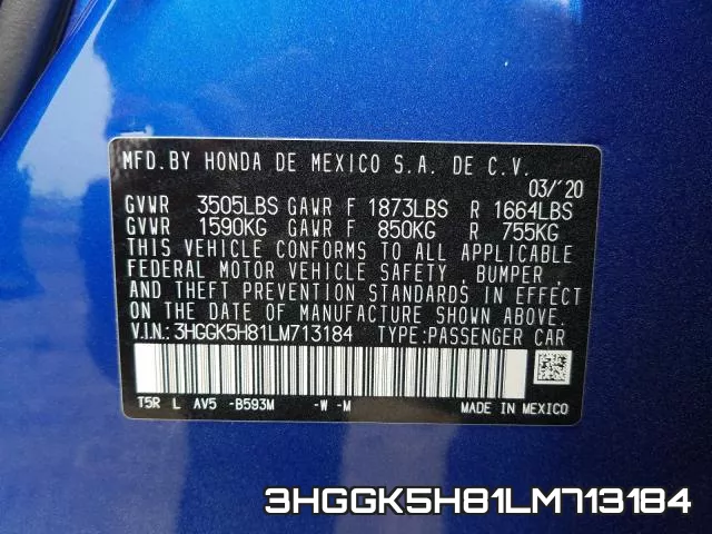 3HGGK5H81LM713184 фото 2