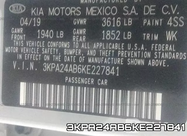 3KPA24AB6KE227841 фото 10