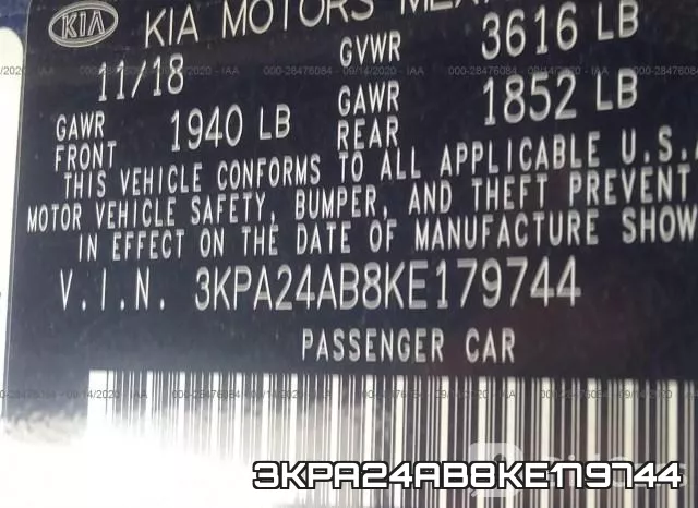 3KPA24AB8KE179744 фото 10