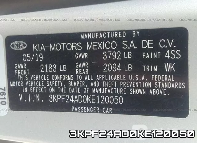 3KPF24AD0KE120050 фото 10