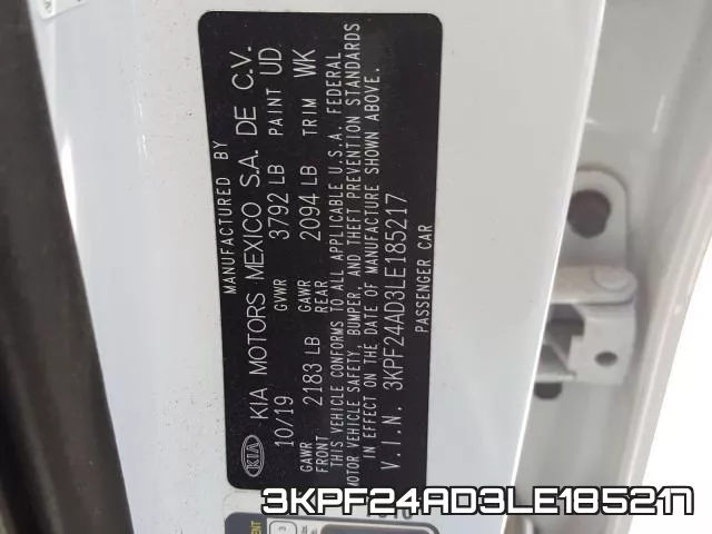 3KPF24AD3LE185217 фото 2