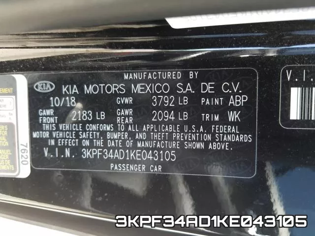 3KPF34AD1KE043105 фото 2