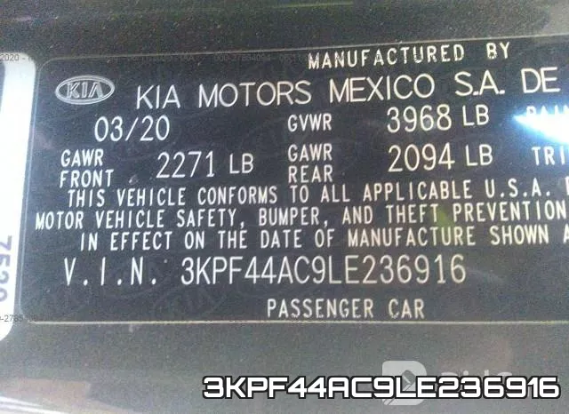 3KPF44AC9LE236916 фото 10