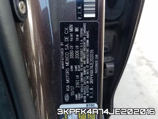 3KPFK4A74JE202016 фото 2