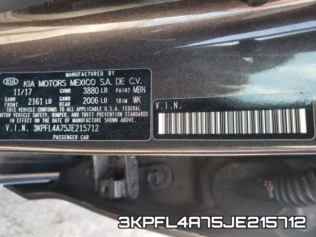 3KPFL4A75JE215712 фото 2