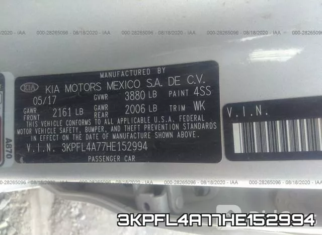 3KPFL4A77HE152994 фото 9