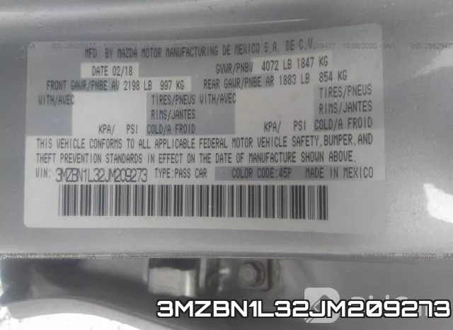 3MZBN1L32JM209273 фото 10